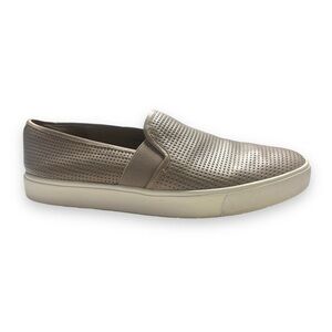 Vince Blair 5 Perforated Slip On sneaker Women 8.5 in Gray Leather